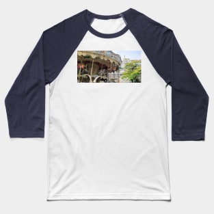 Paris Montmartre Carousel and Sacre-Coeur in Summer Baseball T-Shirt